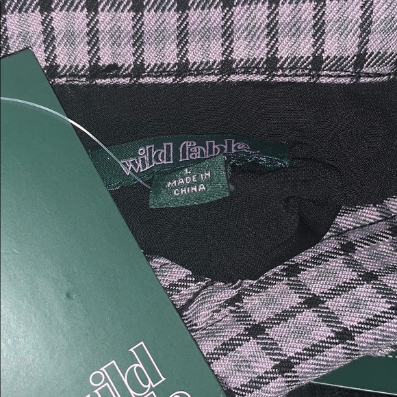 NWTs WILD FABLE • Plaid Violet Crop Jacket - Picture 4 of 5